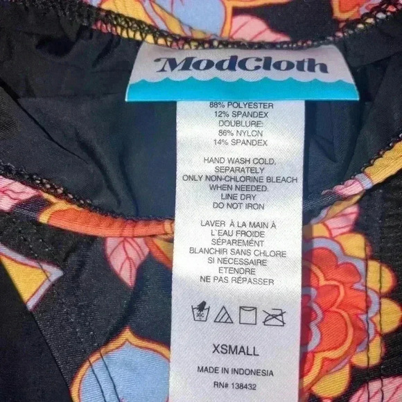 NEW Modcloth Side Tied Floral Bikini Bottom Size XS - Picture 7 of 8